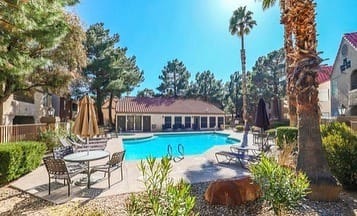 Condo community pool at a property sold by Park Place Realty, Las Vegas