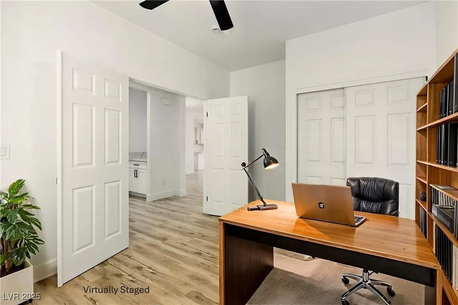 Staged home office in a house sold by Park Place Realty, Las Vegas
